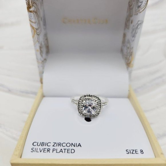 Charter Club Jewelry - NWT Charter Club silver plated cz ring sz 8